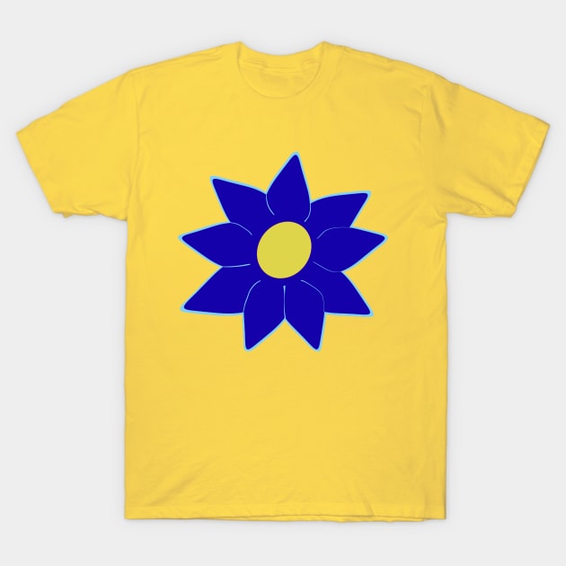 Blue clematis flower T-Shirt by saintfacetious